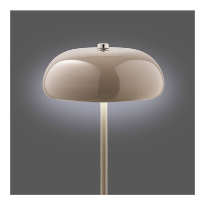 Margate Tischleuchte - Tischleuchte, wiederaufladbar, Metall, Taupe ø16 cm