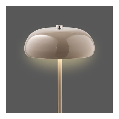 Margate Tischleuchte - Tischleuchte, wiederaufladbar, Metall, Taupe ø16 cm