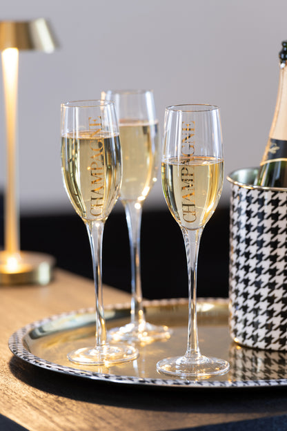 Champagnerglas Transparent/Gold