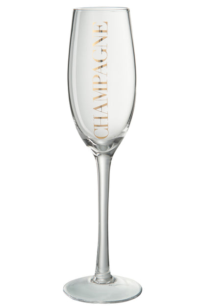 Champagnerglas Transparent/Gold