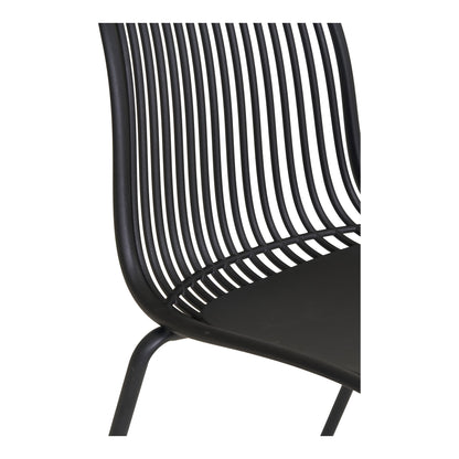 BRANSON DINING CHAIR STACKABLE ZWART (SET VAN 4)