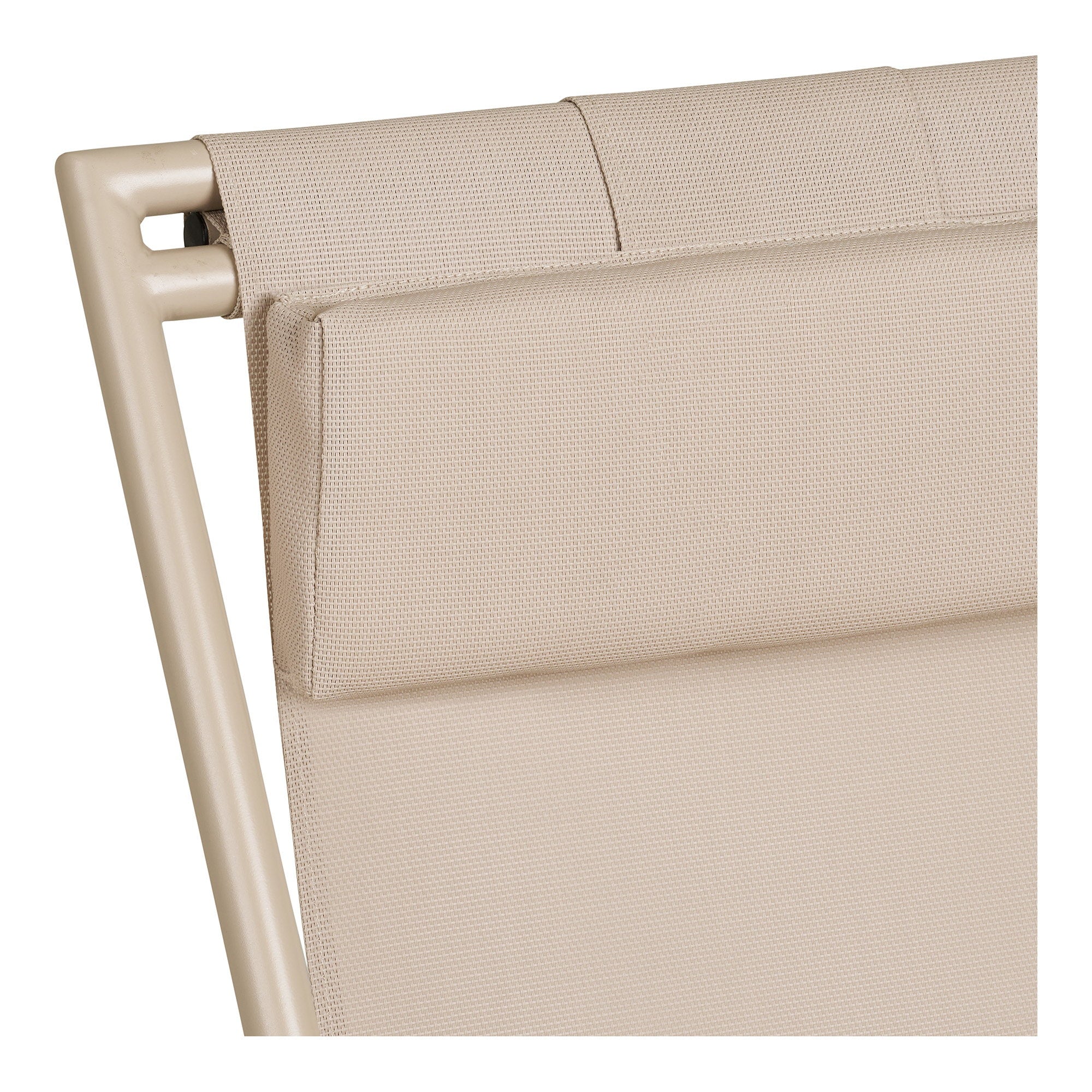 Curtis Liegestuhl - Strandstuhl mit 4-fach verstellbarer Rückenlehne, Textilene/Stahl, Taupe