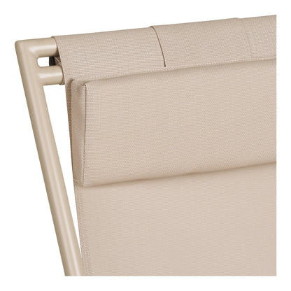 Curtis Liegestuhl - Strandstuhl mit 4-fach verstellbarer Rückenlehne, Textilene/Stahl, Taupe