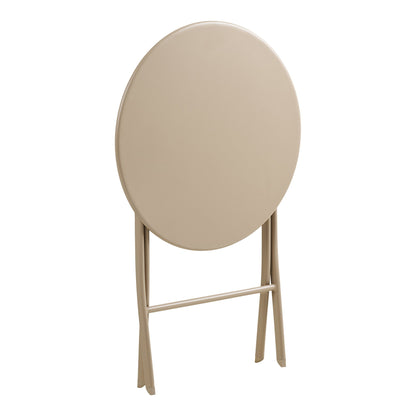 Arcas bistro set van rope en staal in taupe met 2 stoelen en tafel