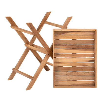 Ronda Tablettbeistelltisch - Beistelltisch, Teak, Natur 29x39x49,5 cm