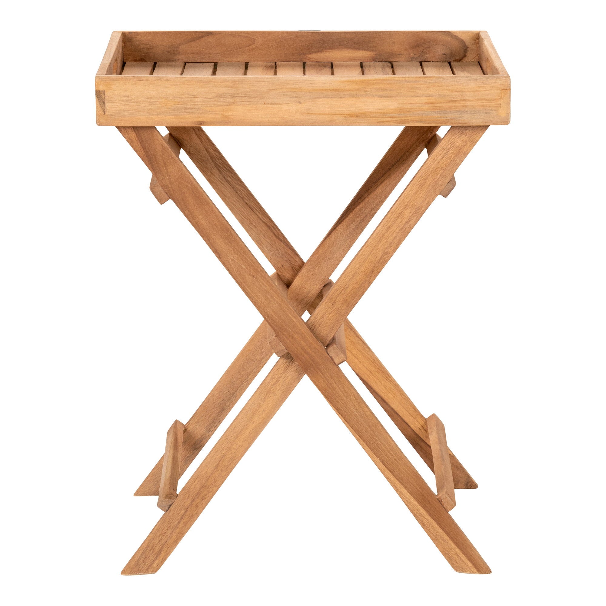 Ronda Tablettbeistelltisch - Beistelltisch, Teak, Natur 29x39x49,5 cm