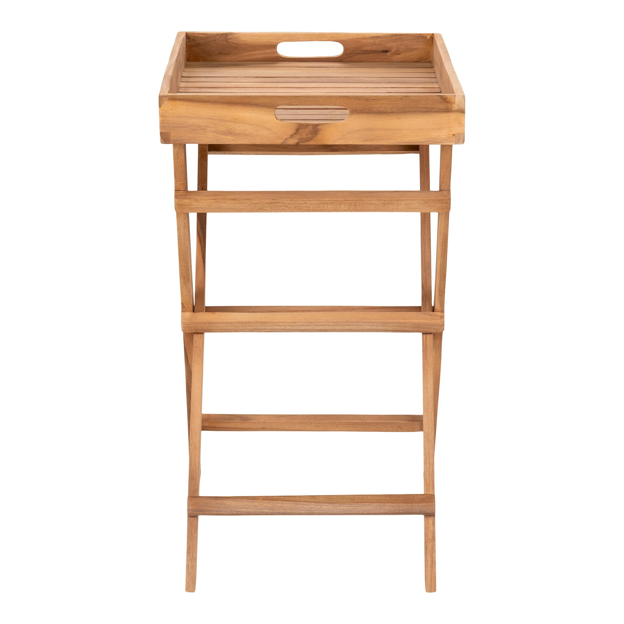 Ronda Tablettbeistelltisch - Beistelltisch, Teak, Natur 29x39x49,5 cm
