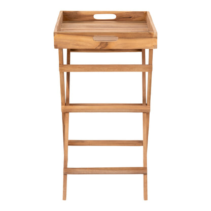 Ronda Tablettbeistelltisch - Beistelltisch, Teak, Natur 29x39x49,5 cm