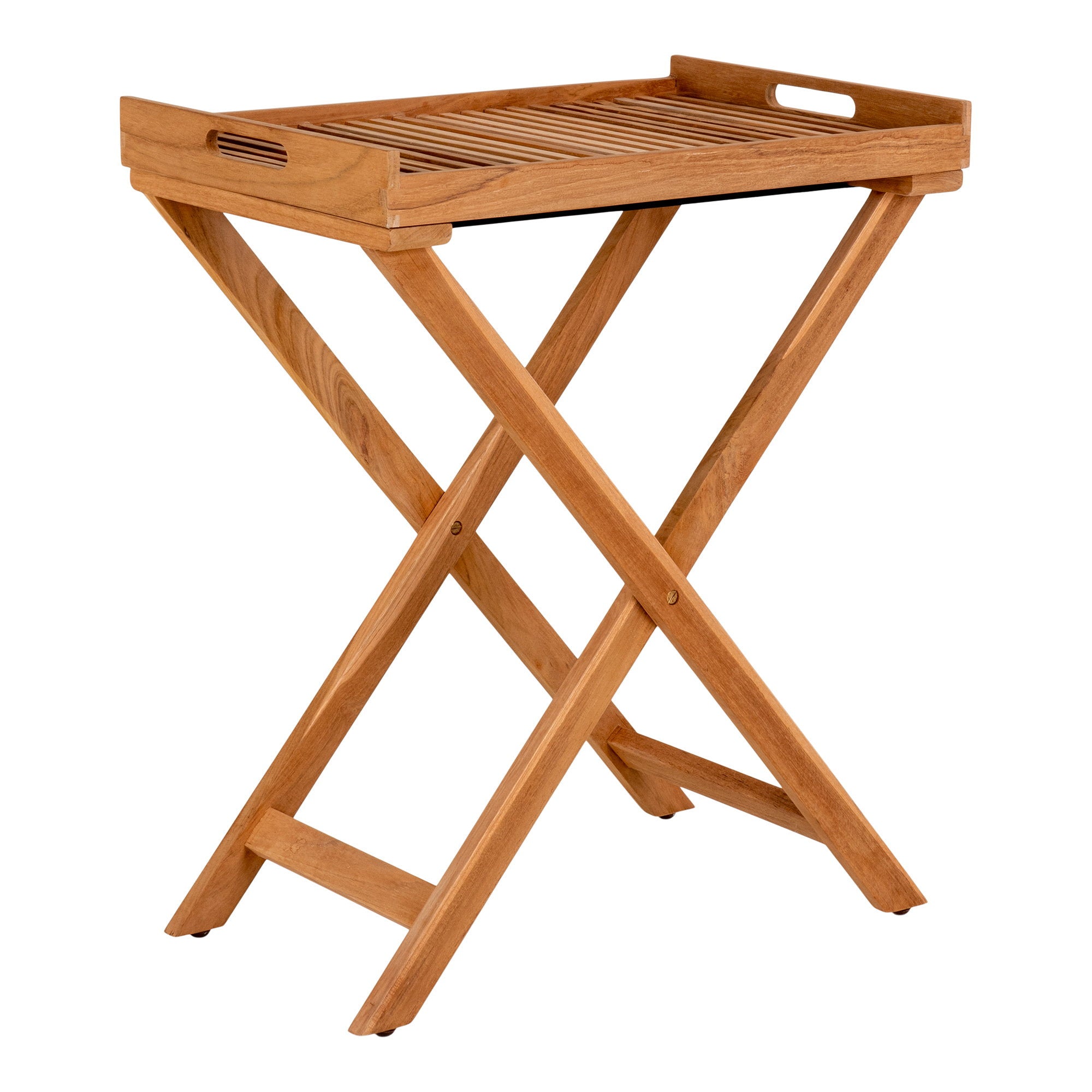 Ronda Tray Table - Tablett-Tisch, Teak, natur, 60x40x70 cm