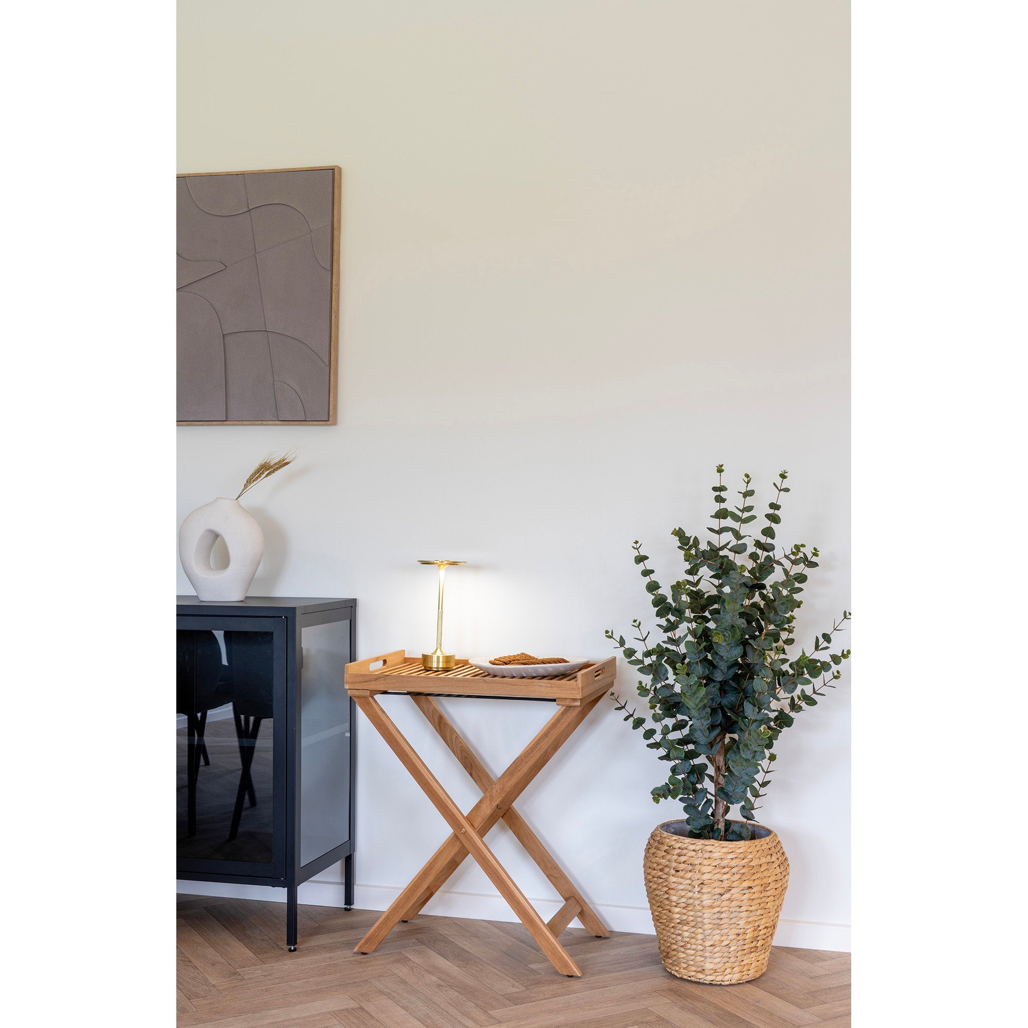 Ronda Tray Table - Tablett-Tisch, Teak, natur, 60x40x70 cm