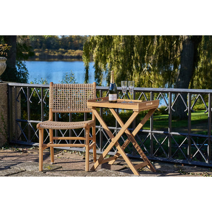 Ronda Tray Table - Tablett-Tisch, Teak, natur, 60x40x70 cm