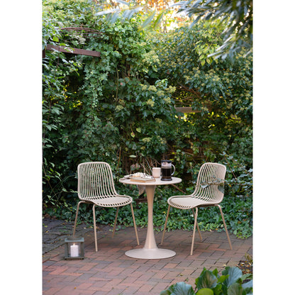 Meira Bistrotisch - Bistrotisch, Stahl, Taupe, ø60x72 cm