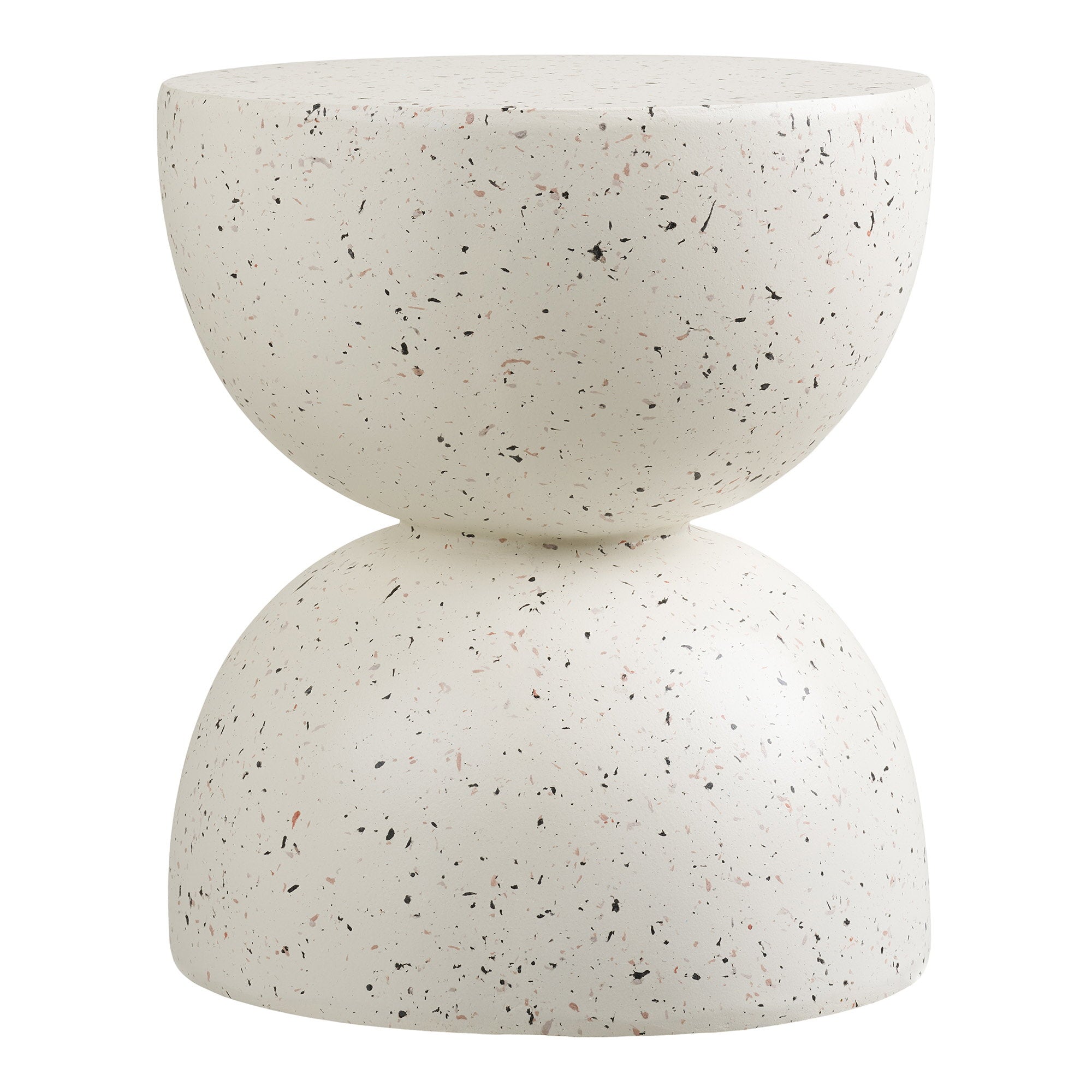 Beistelltisch Bonita - Beistelltisch, Fiberglasbeton, Terrazzo-Optik ø40x45 cm