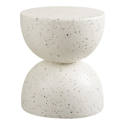 Beistelltisch Bonita - Beistelltisch, Fiberglasbeton, Terrazzo-Optik ø40x45 cm