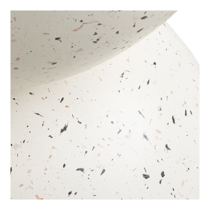 Beistelltisch Bonita - Beistelltisch, Fiberglasbeton, Terrazzo-Optik ø40x45 cm
