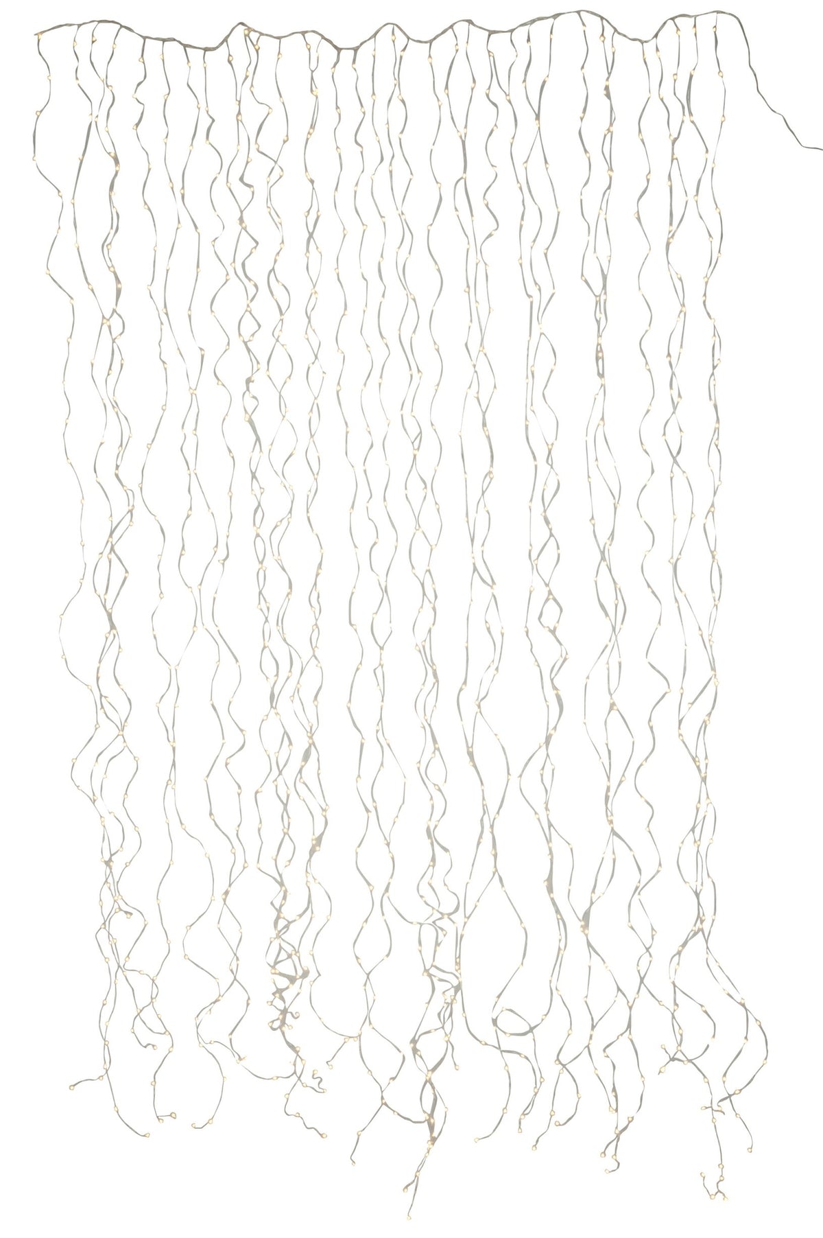 Lichtgordijn 2×3 meter met 1020 LED – zilver, warm wit