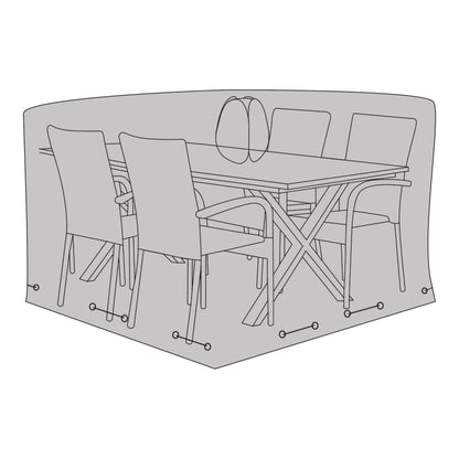 Luxury Cover - Luxury cover for table with 4 chairs, 210g/m2 600D polyester PU coated, water repellant, black