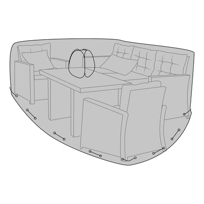Luxusabdeckung - Luxusabdeckung für Lounge- und Sofagarnituren, 210g/m2 600D Polyester PU-beschichtet, wasserabweisend, schwarz
