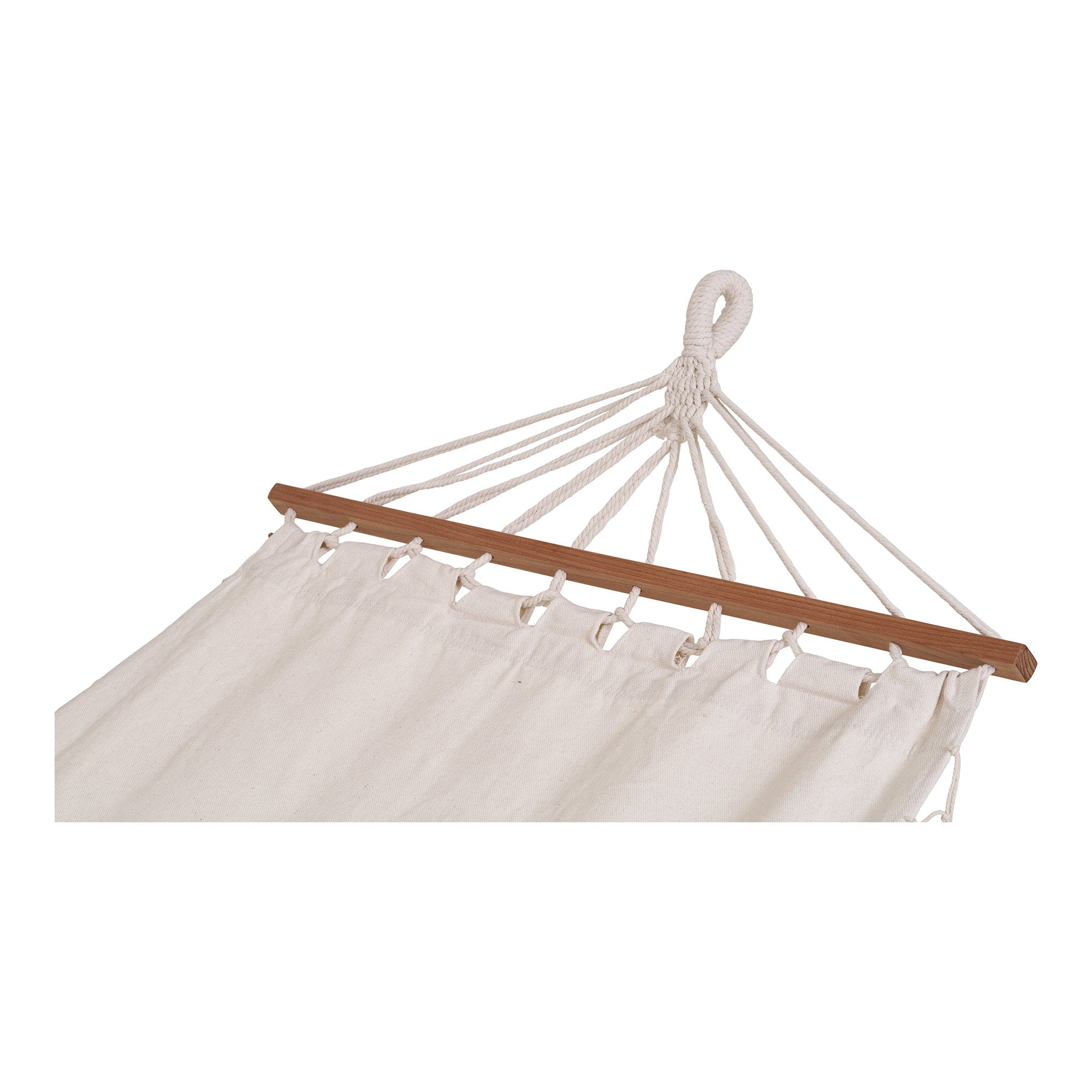 Hängematte Edessa – Polyester/Baumwolle, Lärche, Off-White, 200×80 cm