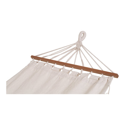 Hängematte Edessa – Polyester/Baumwolle, Lärche, Off-White, 200×80 cm