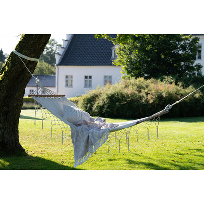 Hängematte Edessa – Polyester/Baumwolle, Lärche, Off-White, 200×80 cm