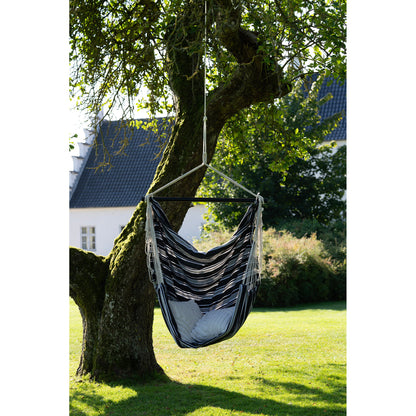 Lamia Hammock Chair - Hammock Chair, polyester/cotton, larch, black/grey/white