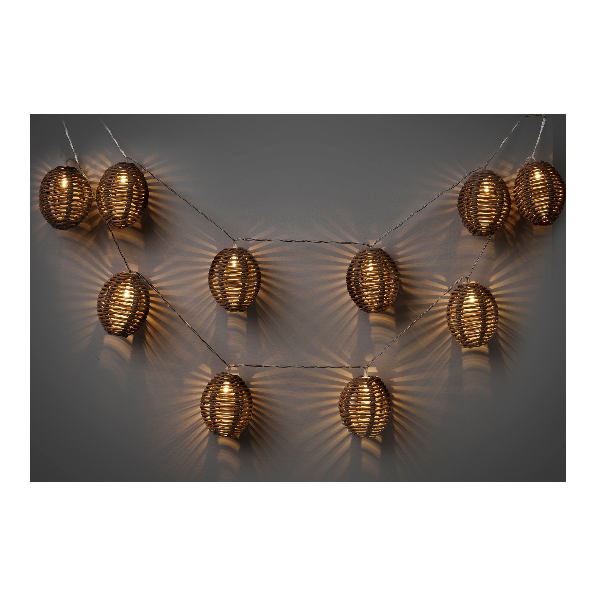 Carlisle LED String Light - String light, polyrattan/metal, nature/black