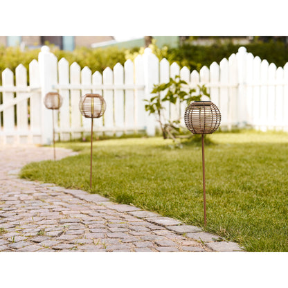 Vloerlamp Carlisle – metaal en PE, naturel, 17x17x70,5 cm