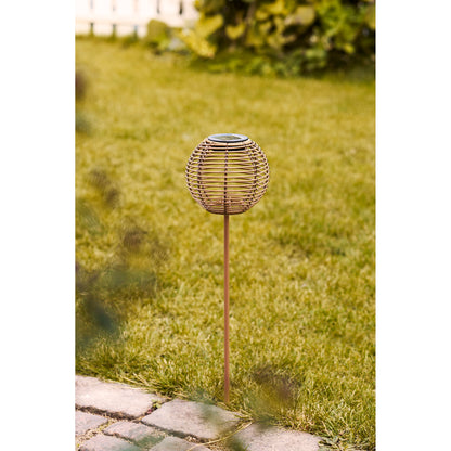 Vloerlamp Carlisle – metaal en PE, naturel, 17x17x70,5 cm