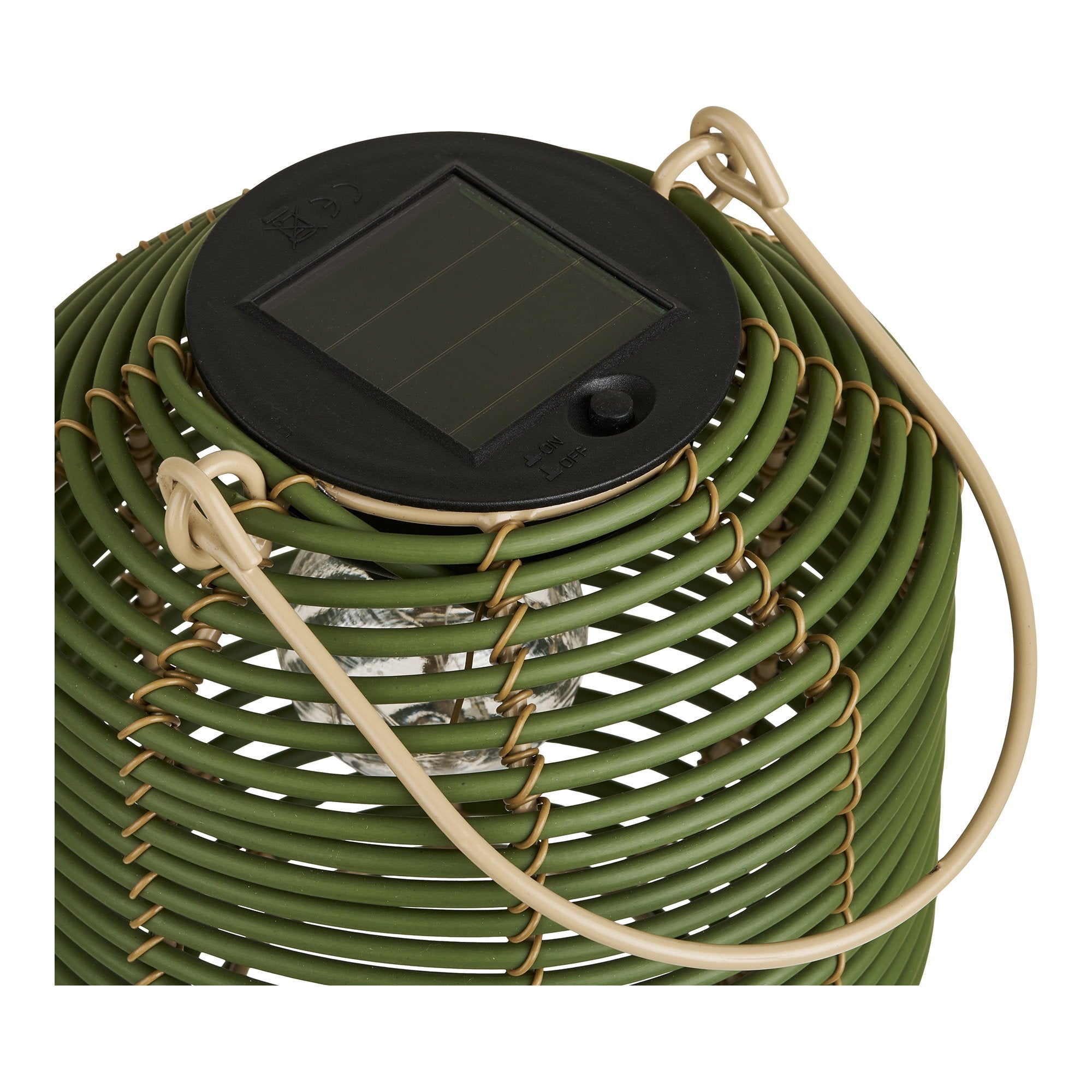 Crewe Lantern - Lantern, rechargeable with integrated solar panel, nature