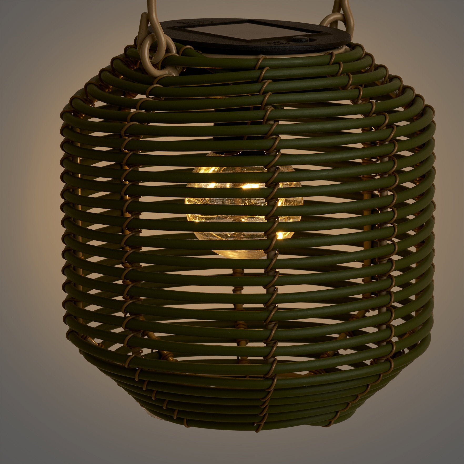Crewe Lantern - Lantern, rechargeable with integrated solar panel, nature