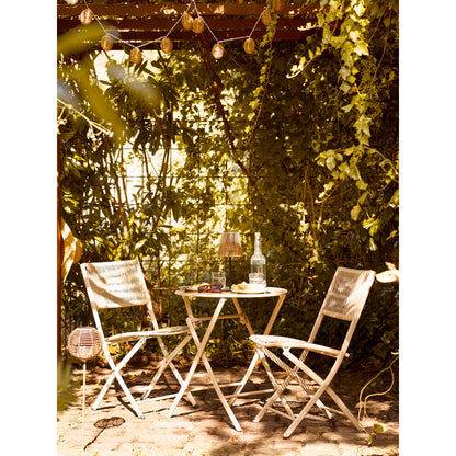 Tafellamp Salford – polyrattan en metaal, bruin met zwart, 13,5x13,5x30,5 cm