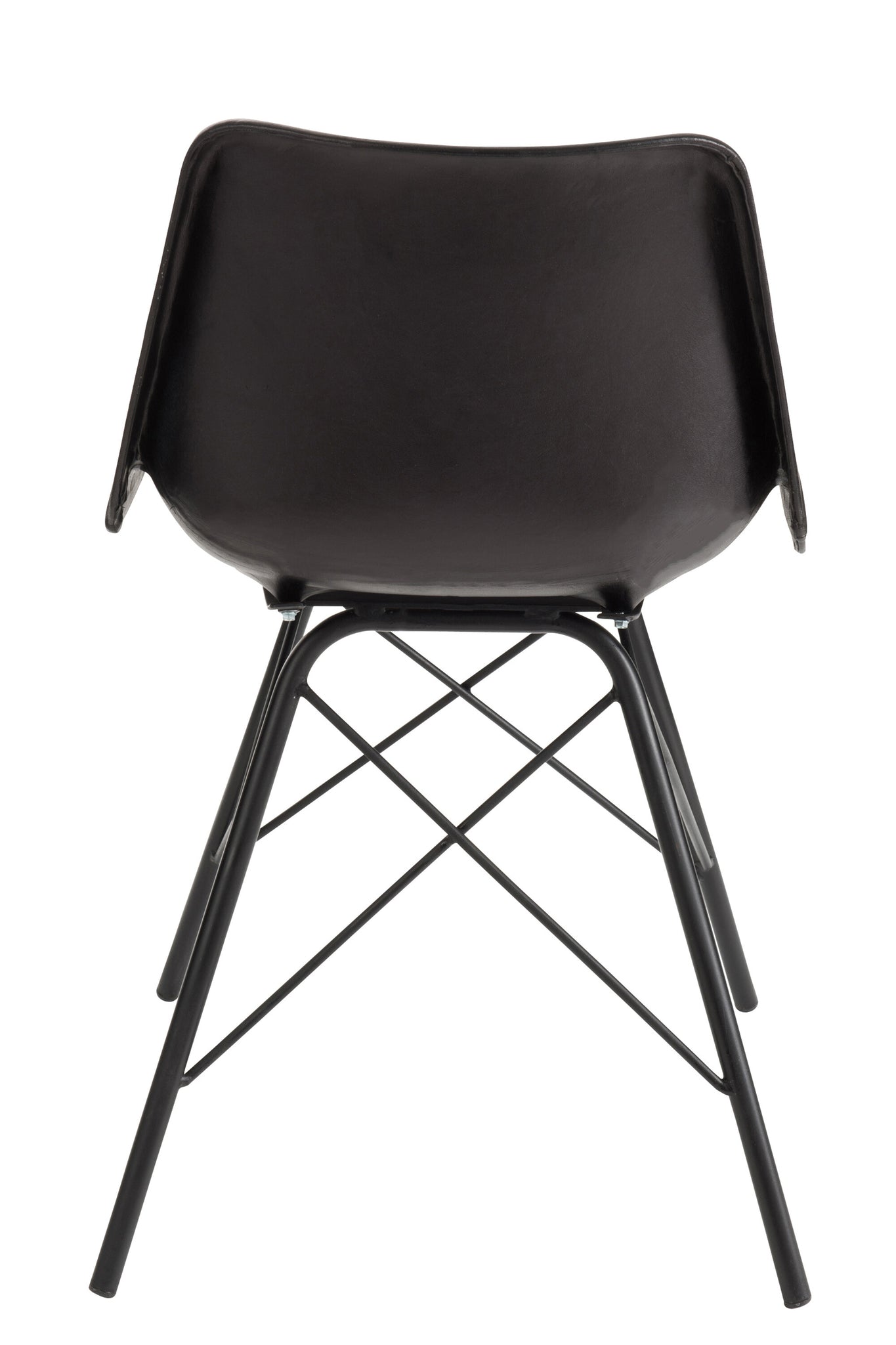 Chair Loft Leather/Metal Black