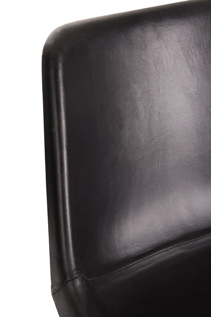 Chair Loft Leather/Metal Black