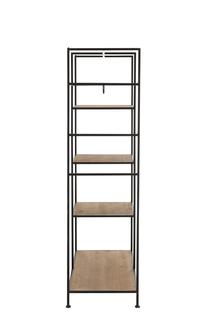 Textlel Rack Metal/Wood Black