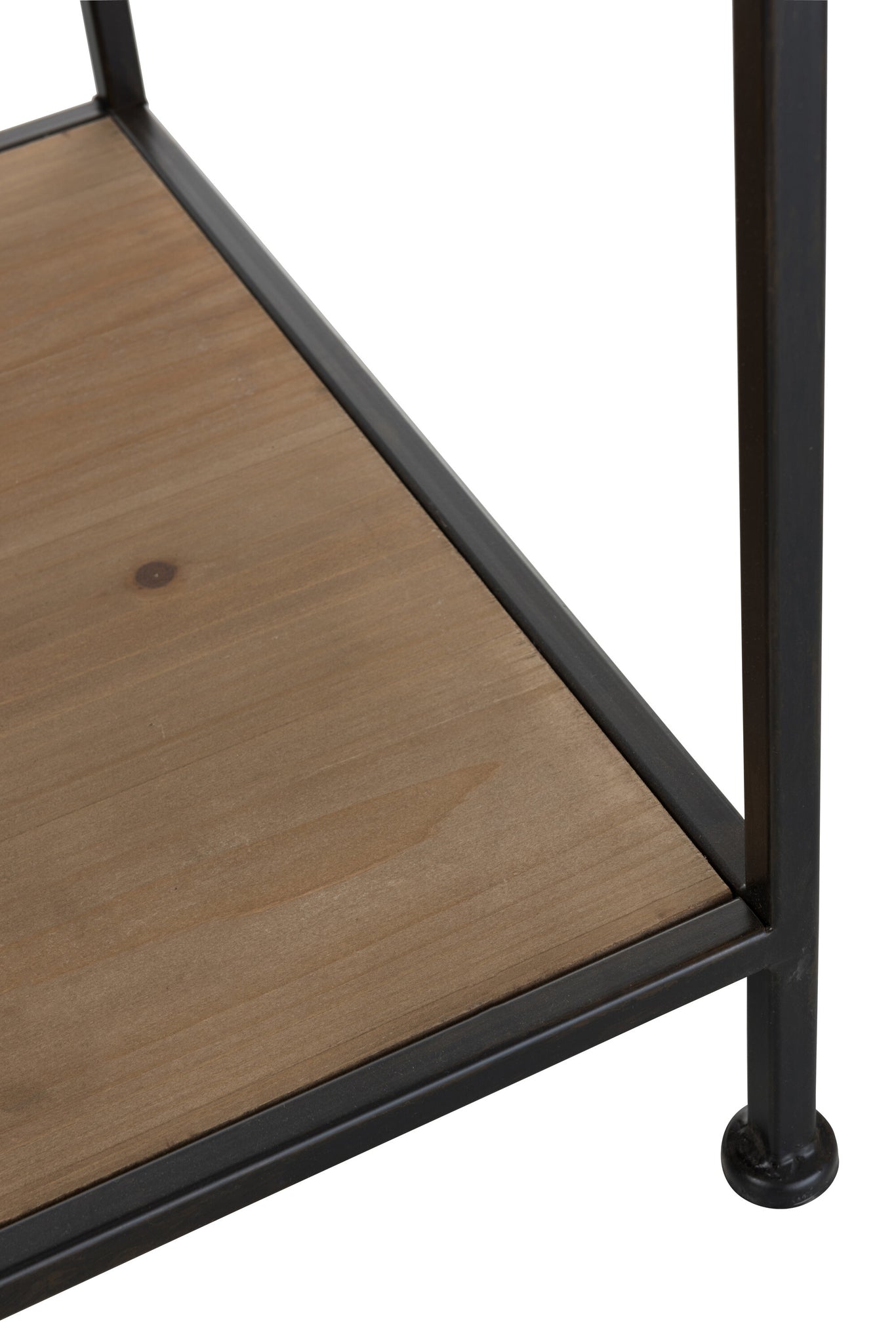 Textlel Rack Metal/Wood Black