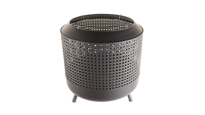 Midland Feuerkorb mit BBQ-Grill Schwarz