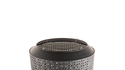 Midland Feuerkorb mit BBQ-Grill Schwarz