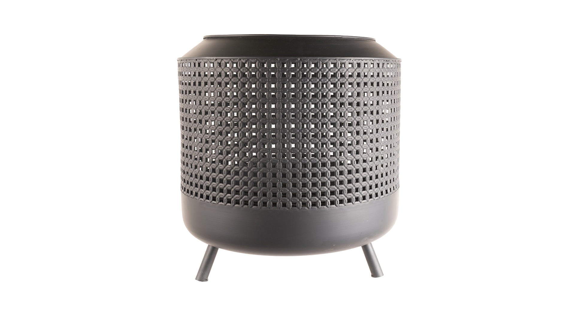 Midland Feuerkorb mit BBQ-Grill Schwarz