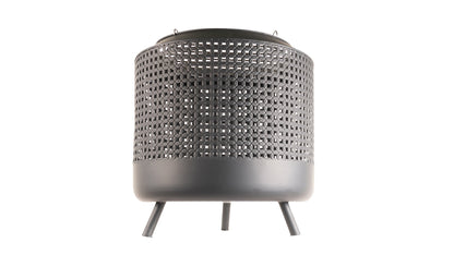 Midland Feuerkorb mit BBQ-Grill Schwarz