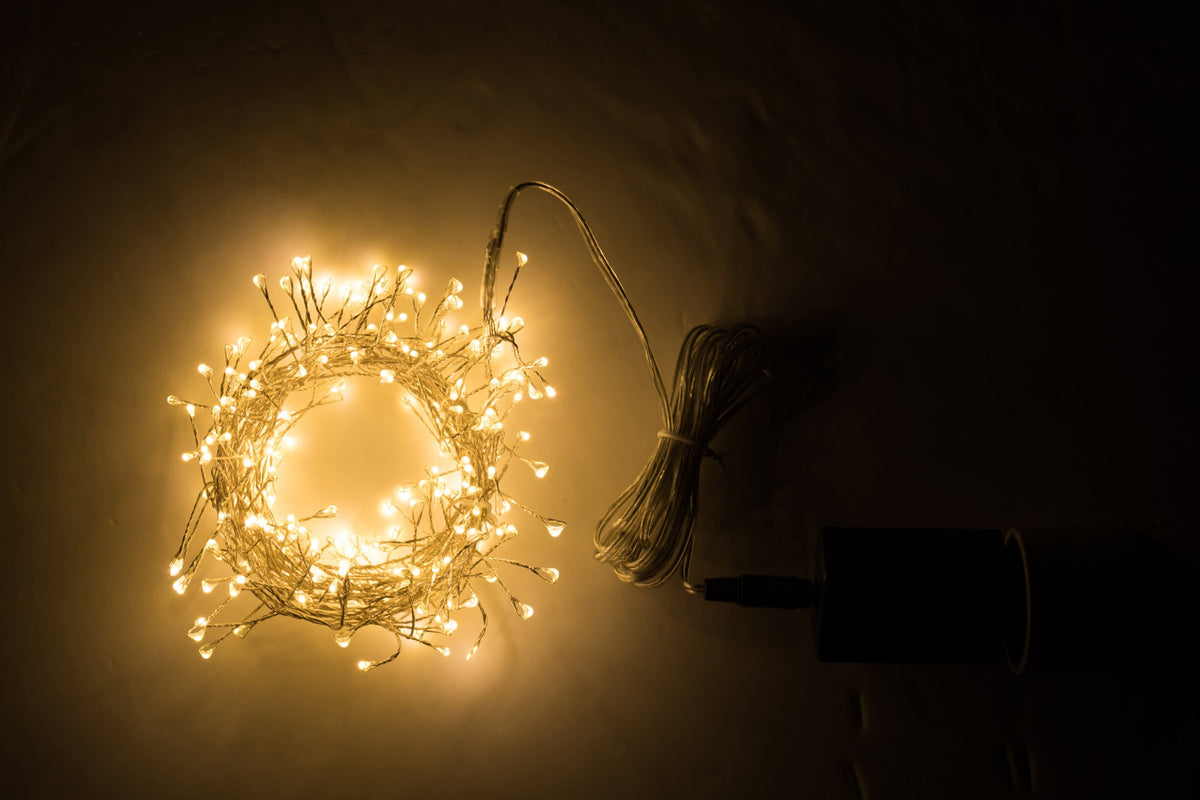 Lichtsnoer vertakt 2 meter – koper, warm wit