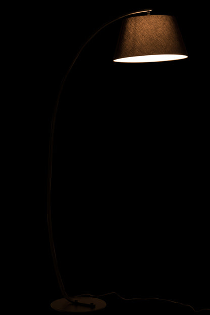 Stehlampe, Bogen, Metall, Schwarz
