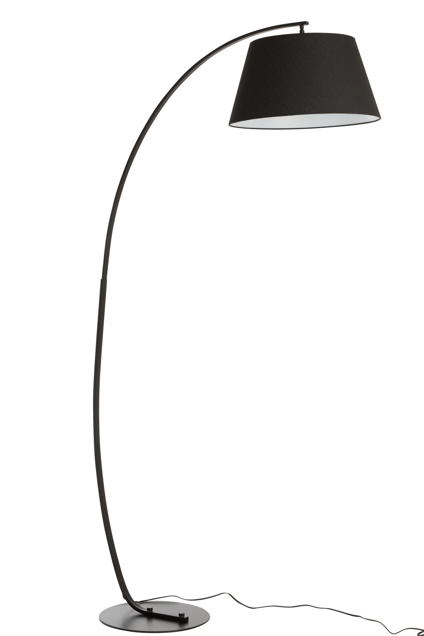 Stehlampe, Bogen, Metall, Schwarz