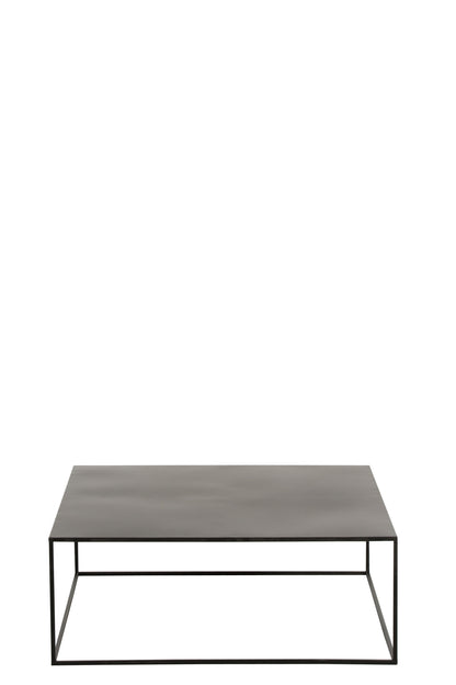 Coffee Table Square Metal Black