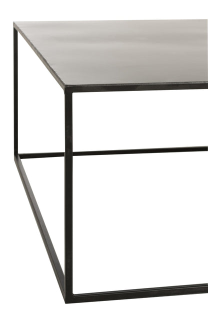 Quadratischer Couchtisch – Metall, schwarz