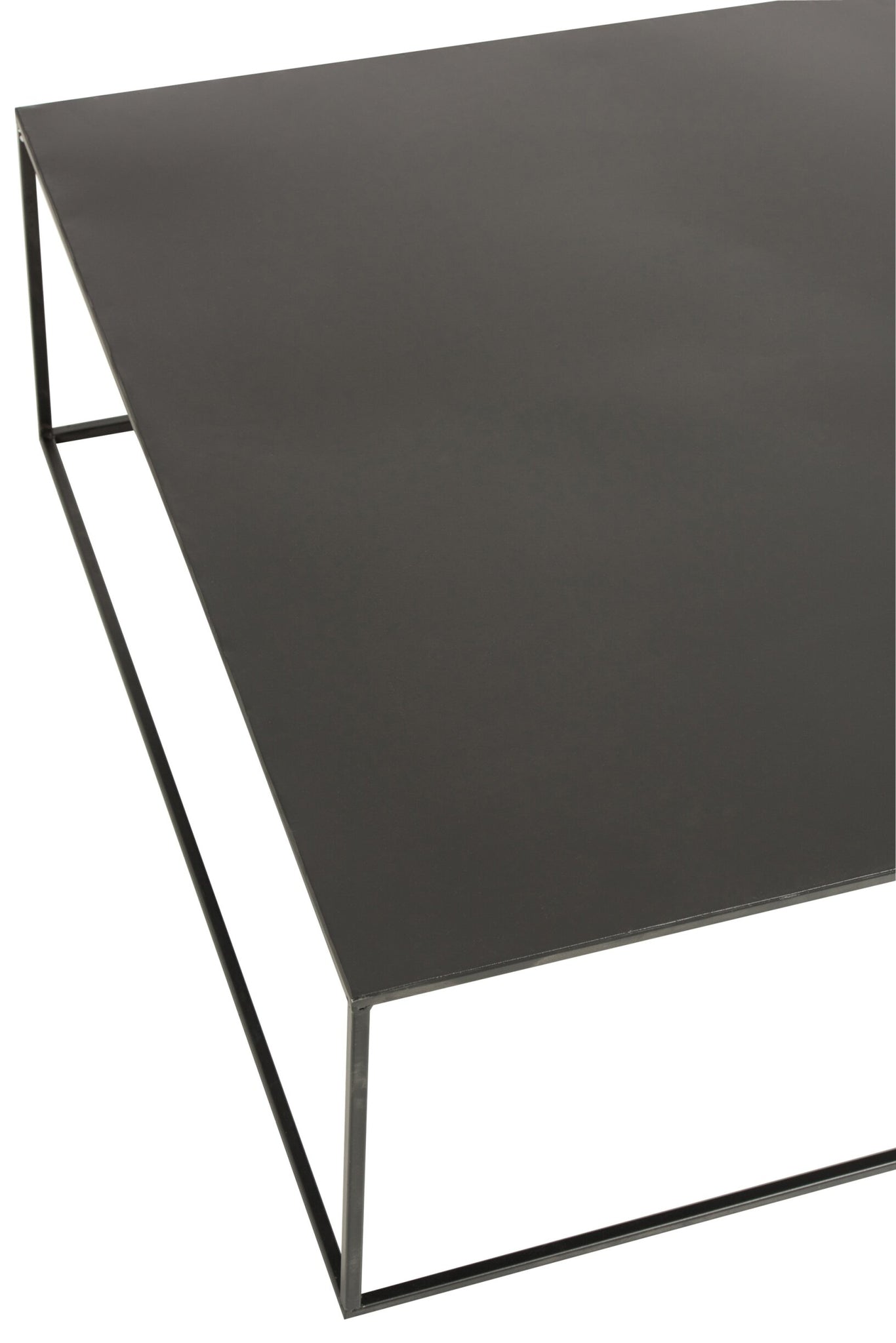 Vierkante salontafel – metaal, zwart
