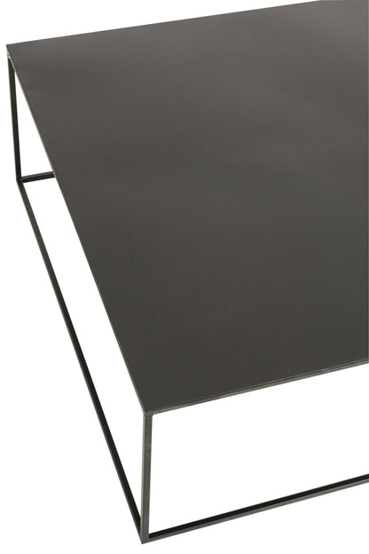 Quadratischer Couchtisch – Metall, schwarz