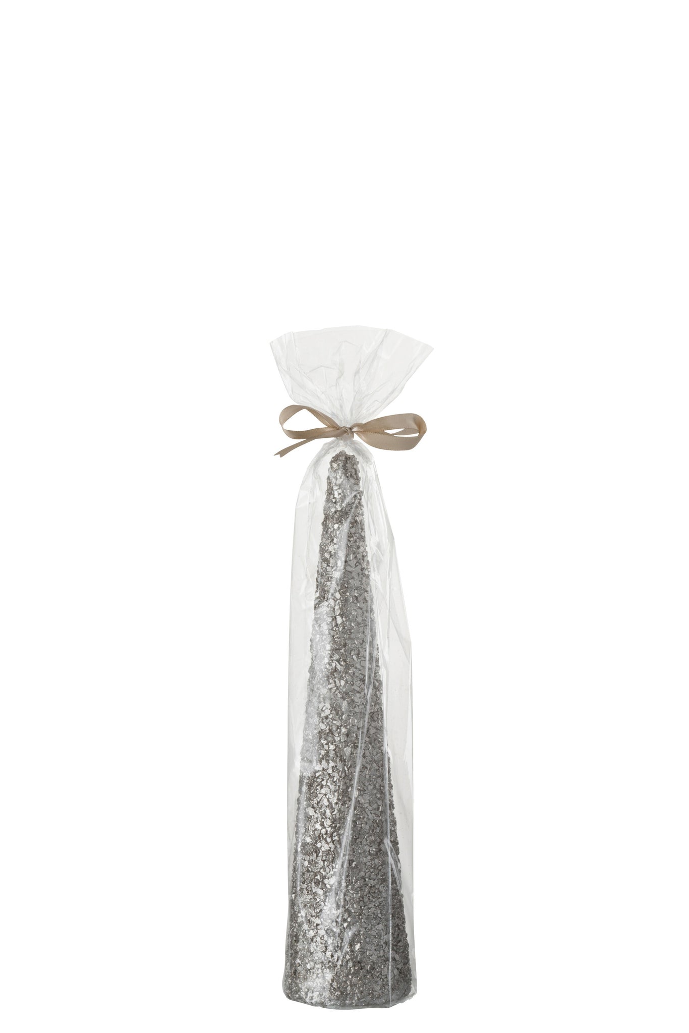 Candle Conic Glitter Wax Champagne Large-10H
