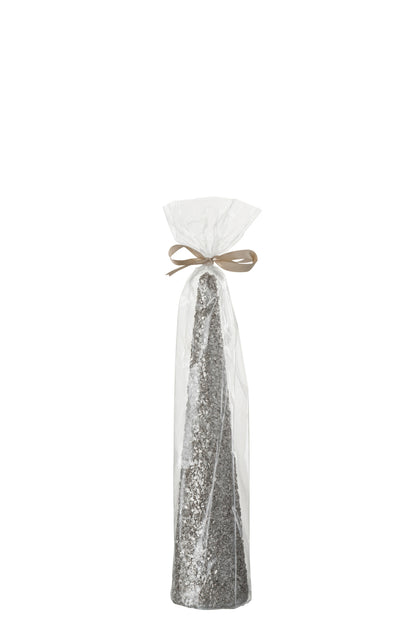 Candle Conic Glitter Wax Champagne Large-10H