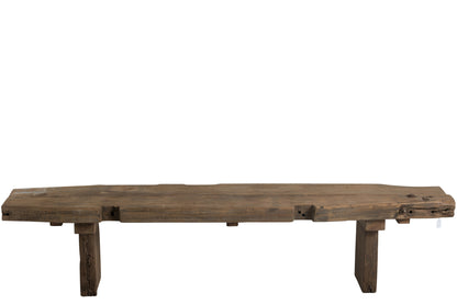 Bench Rough Recycled Wood Brown